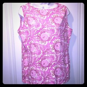 Talbots paisley design sleeveless shirt